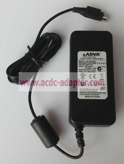 Orignal 12V 3.3A 510-00019-01 ac adapter for ADVA 3A-401DB12 AC/DC POWER SUPPLY Orignal 12V 3.3A 510-00019-01 ac adapter for ADVA 3A-401DB12 AC/DC POWER SUPPLY